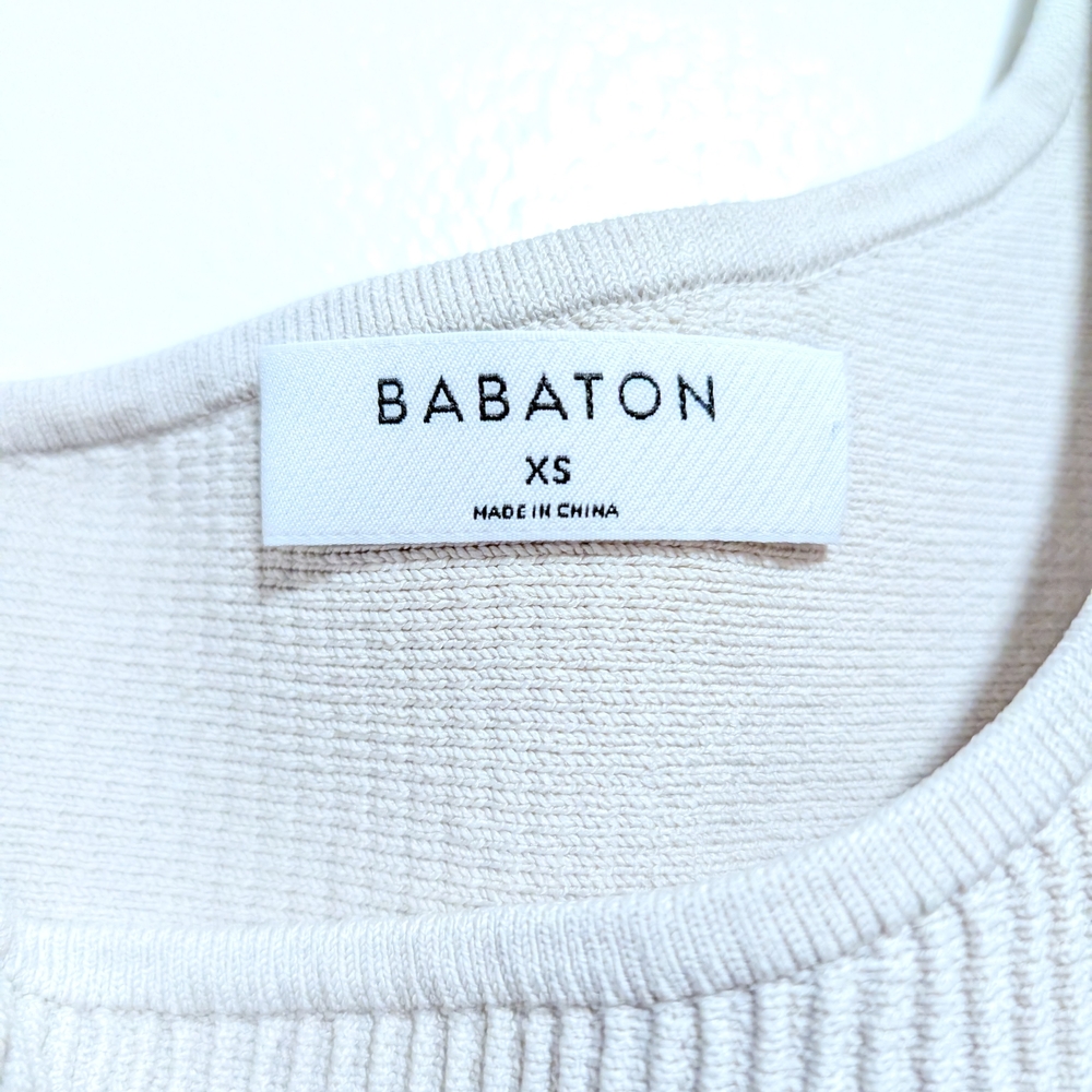 Babaton Cream Textured Knit Crop Top - Picture 2 of 4